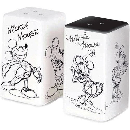 Disney Sketched Black And White Salt And Pepper Shaker Set 1 Disney Sketched Black And White Salt And Pepper Shaker Set