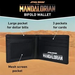 Disney Star Wars Mandalorian Slim Bifold Travel Wallet -Toys Gift Store disney star wars mandalorian slim bifold travel wallet 4 33074352783544