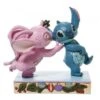 Enesco Disney Traditions Angel And Stitch Mistletoe Figurine