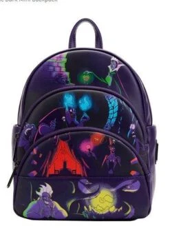LOUNGEFLY Disney Villains Glow In The Dark Mini Backpack
