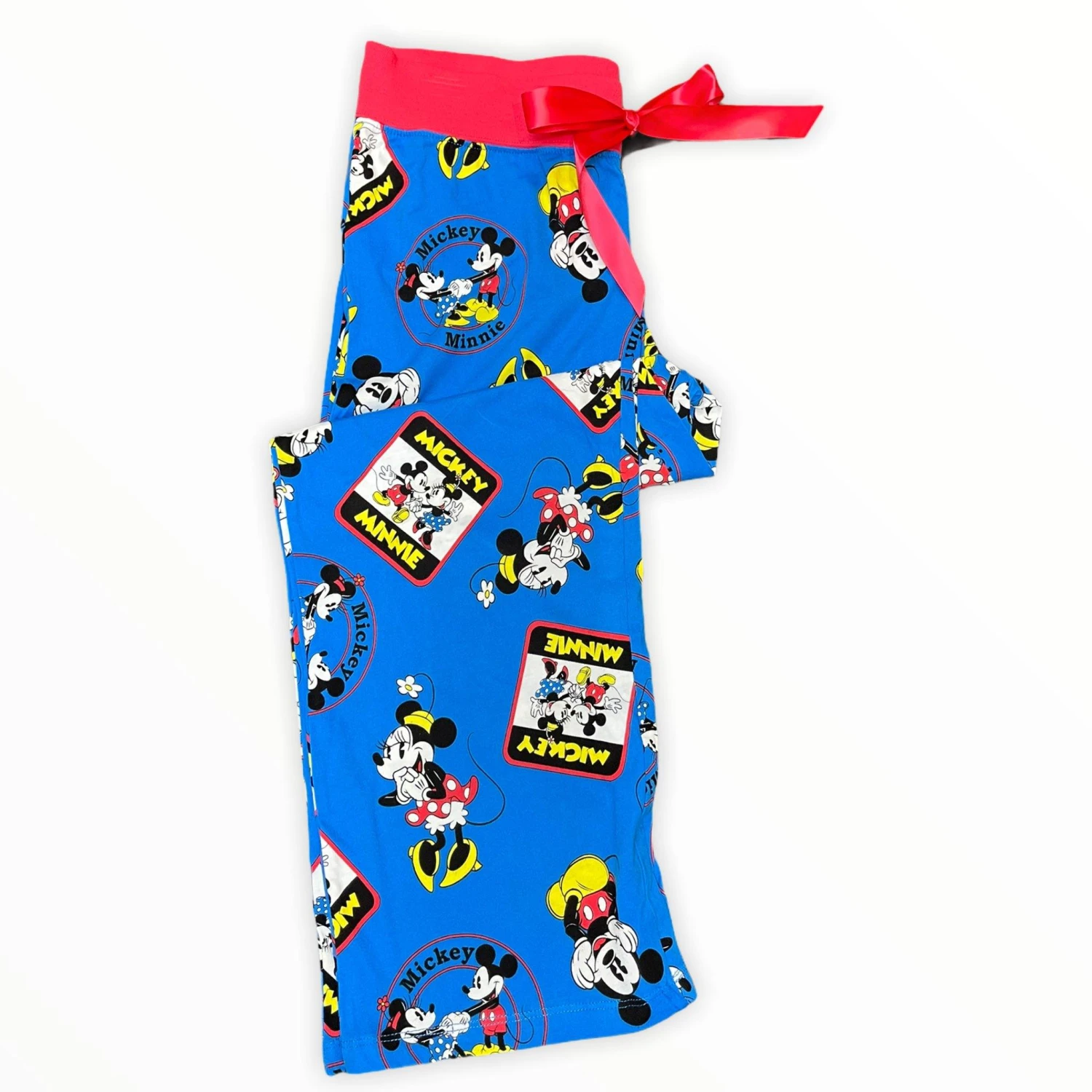 Disney Womens' Mickey And Minnie Pajama Pants - Blue 1 Disney Womens' Mickey And Minnie Pajama Pants - Blue