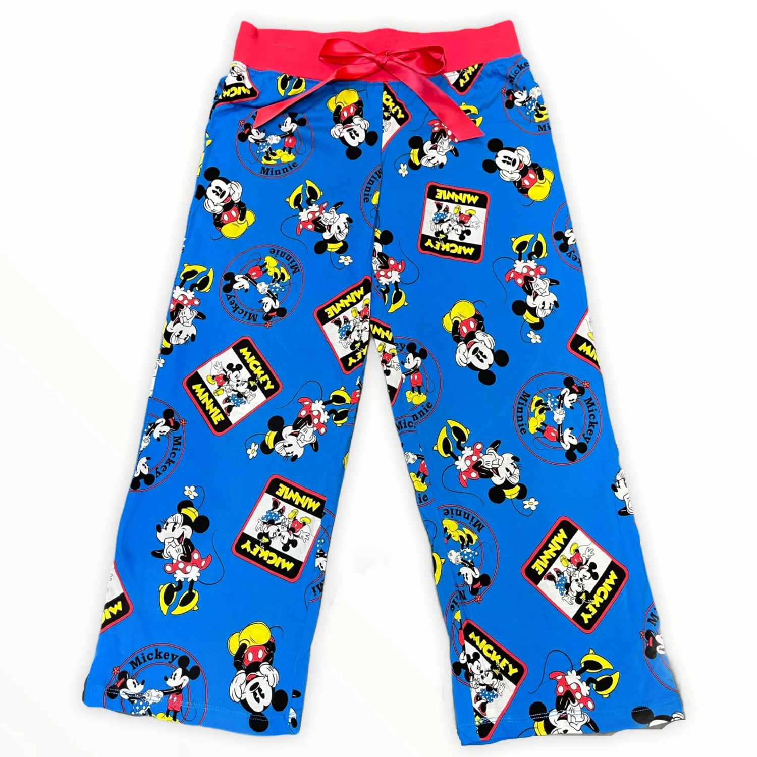 Disney Womens' Mickey And Minnie Pajama Pants - Blue 2 Disney Womens' Mickey And Minnie Pajama Pants - Blue - Image 2