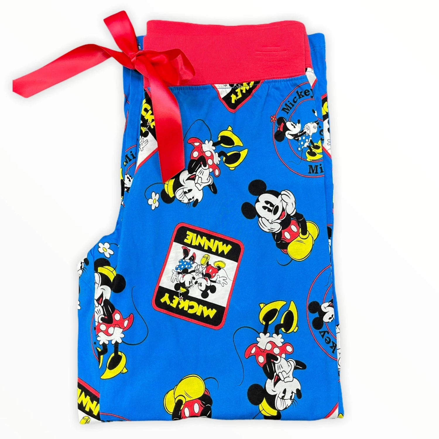 Disney Womens' Mickey And Minnie Pajama Pants - Blue 3 Disney Womens' Mickey And Minnie Pajama Pants - Blue - Image 3