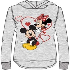 Disney Youth Girls Mickey Minnie Love Long Sleeve Hoodie