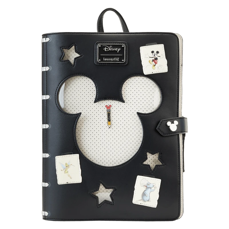 LOUNGEFLY Disney100 Sketchbook Pin Trader Backpack 1 LOUNGEFLY Disney100 Sketchbook Pin Trader Backpack