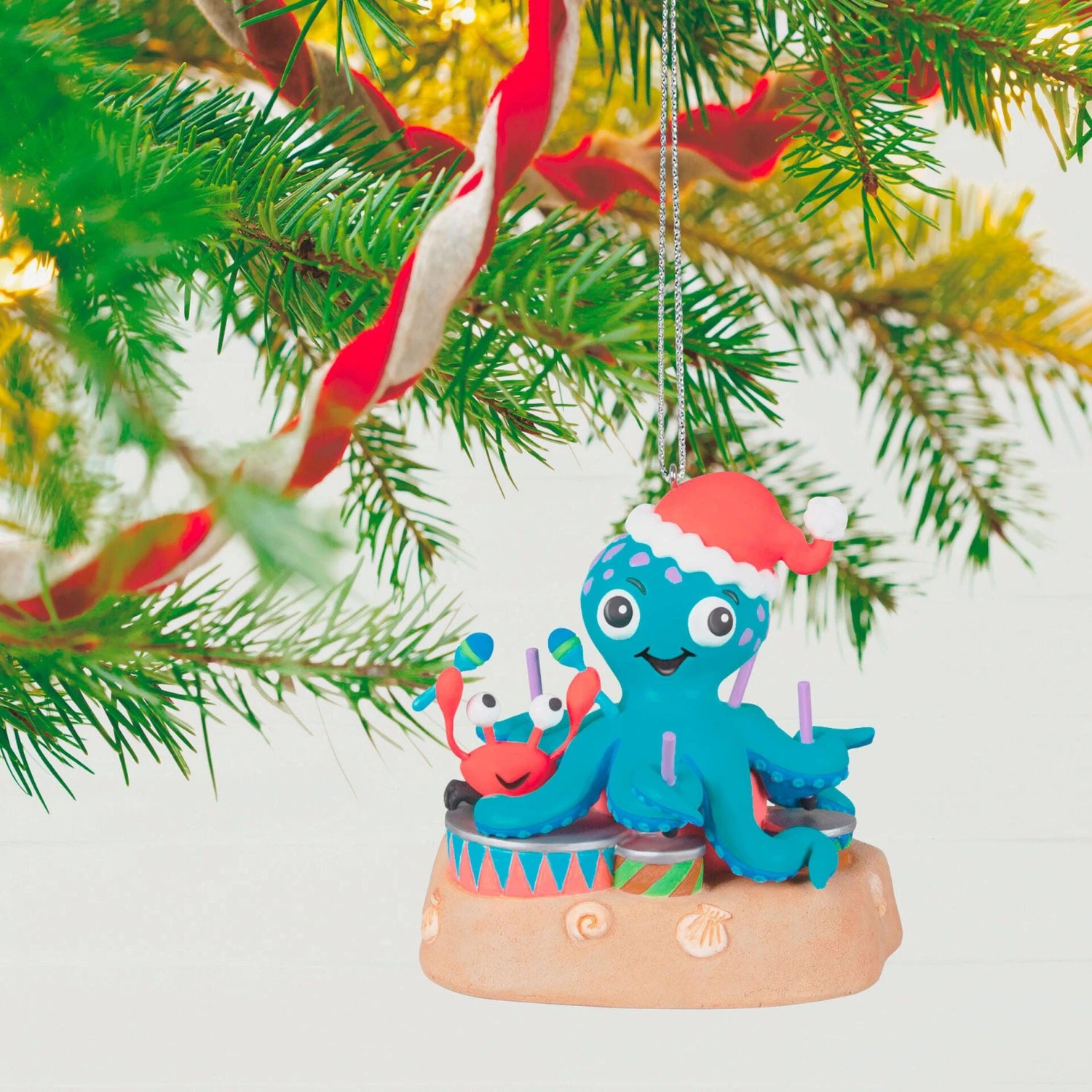 Hallmark Festive Octopus Musical Ornament 2 Hallmark Festive Octopus Musical Ornament - Image 2