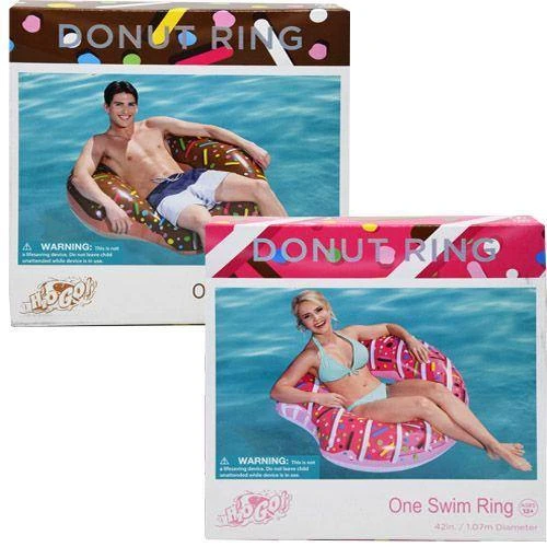 H2OGO! 42'' Inflatable Donut Ring Pool Float 1 H2OGO! 42'' Inflatable Donut Ring Pool Float