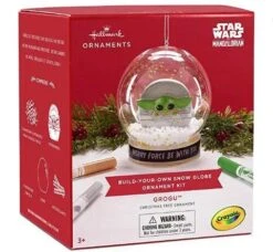 Hallmark Star Wars: The Mandalorian The Child Build-Your-Own Crayola Snow Globe Kit, May The 4th Be With You