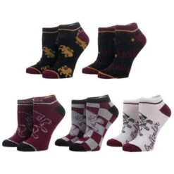 Bioworld Harry Potter Gryffindor 5 Pair Ankle Socks