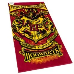 Harry Potter Hogwarts Crest Tri Wizard Tournament Bath Beach Towel -Toys Gift Store harry potter hogwarts crest tri wizard tournament bath beach towel floridagifts 3