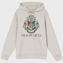 Bioworld Harry Potter Hogwarts Crest Unisex Adult Hooded Sweatshirt