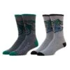 Bioworld Harry Potter Slytherin & Hogwarts House 2 Pair Crew Socks