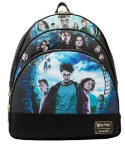 LOUNGEFLY Harry Potter Trilogy Series 2 Triple Pocket Mini Backpack