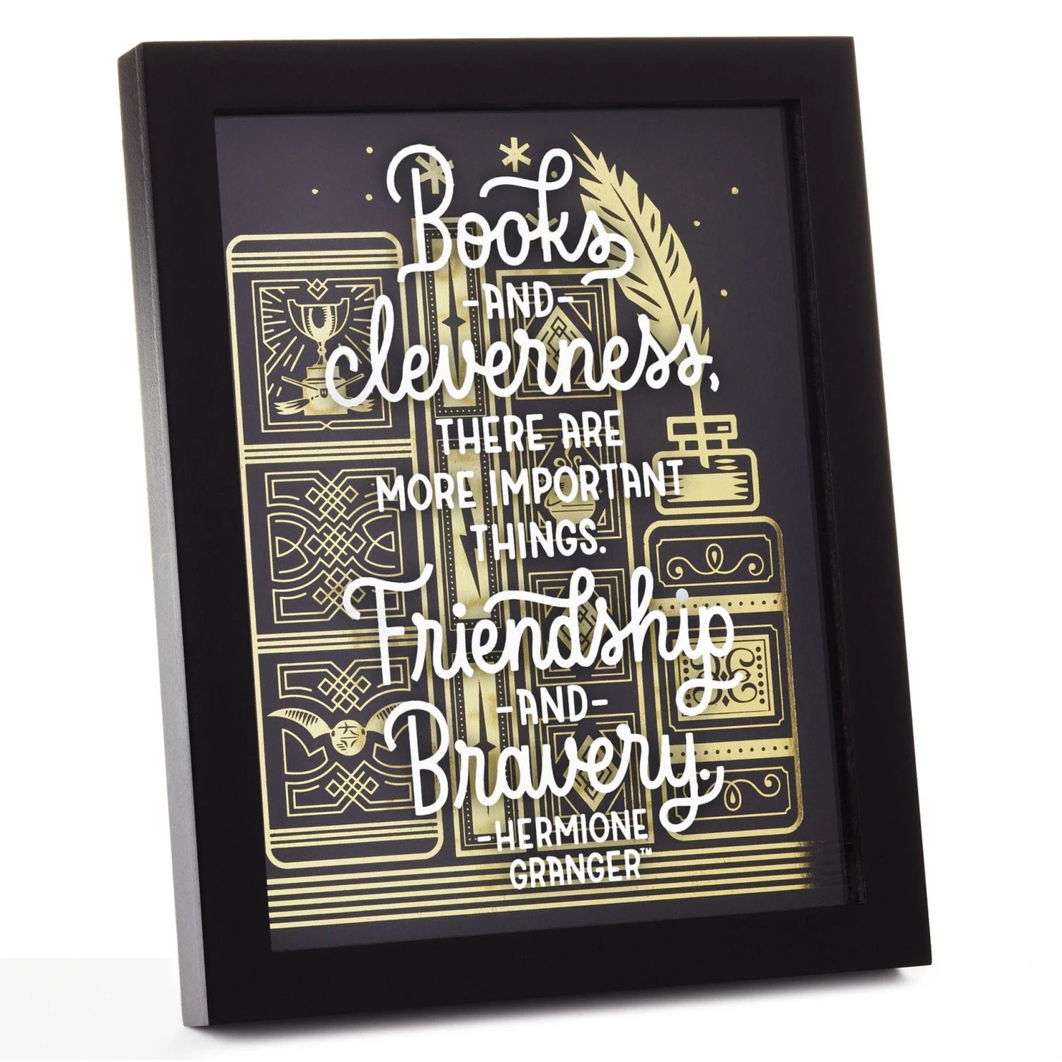 Hallmark Harry Potter™ Friendship And Bravery Hermione Granger™ Framed Quote Sign, 8x10 1 Hallmark Harry Potter™ Friendship And Bravery Hermione Granger™ Framed Quote Sign, 8x10