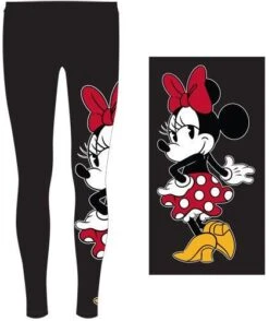 Junior Sassy Minnie Mouse Leggings Black