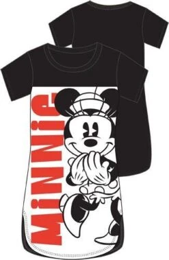 Junior Scoop Neck Tunic Minnie Mouse, Black And White