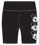 Juniors Black Biker Shorts With Mickey Mouse Faces