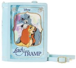 LOUNGEFLY Lady And The Tramp Book Convertible Crossbody Bag