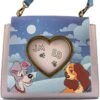 LOUNGEFLY Lady And The Tramp Heart Paw Prints Crossbody Purse