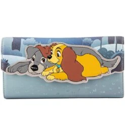 LOUNGEFLY Lady And The Tramp Heart Paw Prints Flap Wallet