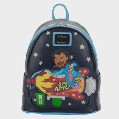 LOUNGEFLY Lilo & Stitch Space Adventure Glow In The Dark Mini Backpack