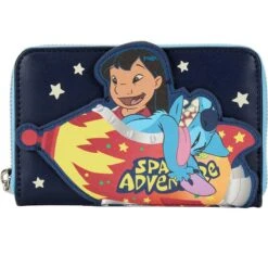 LOUNGEFLY Lilo & Stitch Space Adventure Glow In The Dark Zip Around Wallet