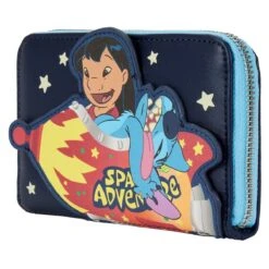 LOUNGEFLY Lilo & Stitch Space Adventure Glow In The Dark Zip Around Wallet -Toys Gift Store lilo and stitch space adventure glow in the dark zip around wallet 3 33074426347704