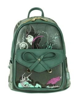 Maleficent 11″ Faux Leather Mini Backpack – Ribbon