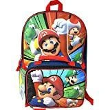 Mario 16" Backpack With Lunch Bag