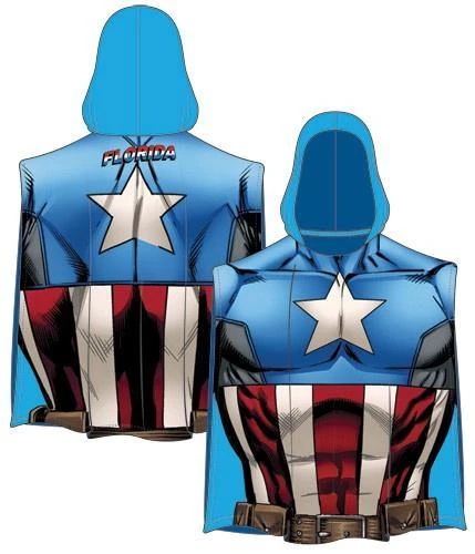 Marvel Captain America Character Hooded Towel 1 Marvel Captain America Character Hooded Towel