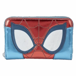 LOUNGEFLY Marvel Metallic Spider-Man Zip Around Wallet