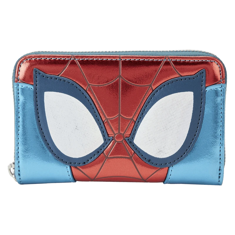 LOUNGEFLY Marvel Metallic Spider-Man Zip Around Wallet 1 LOUNGEFLY Marvel Metallic Spider-Man Zip Around Wallet