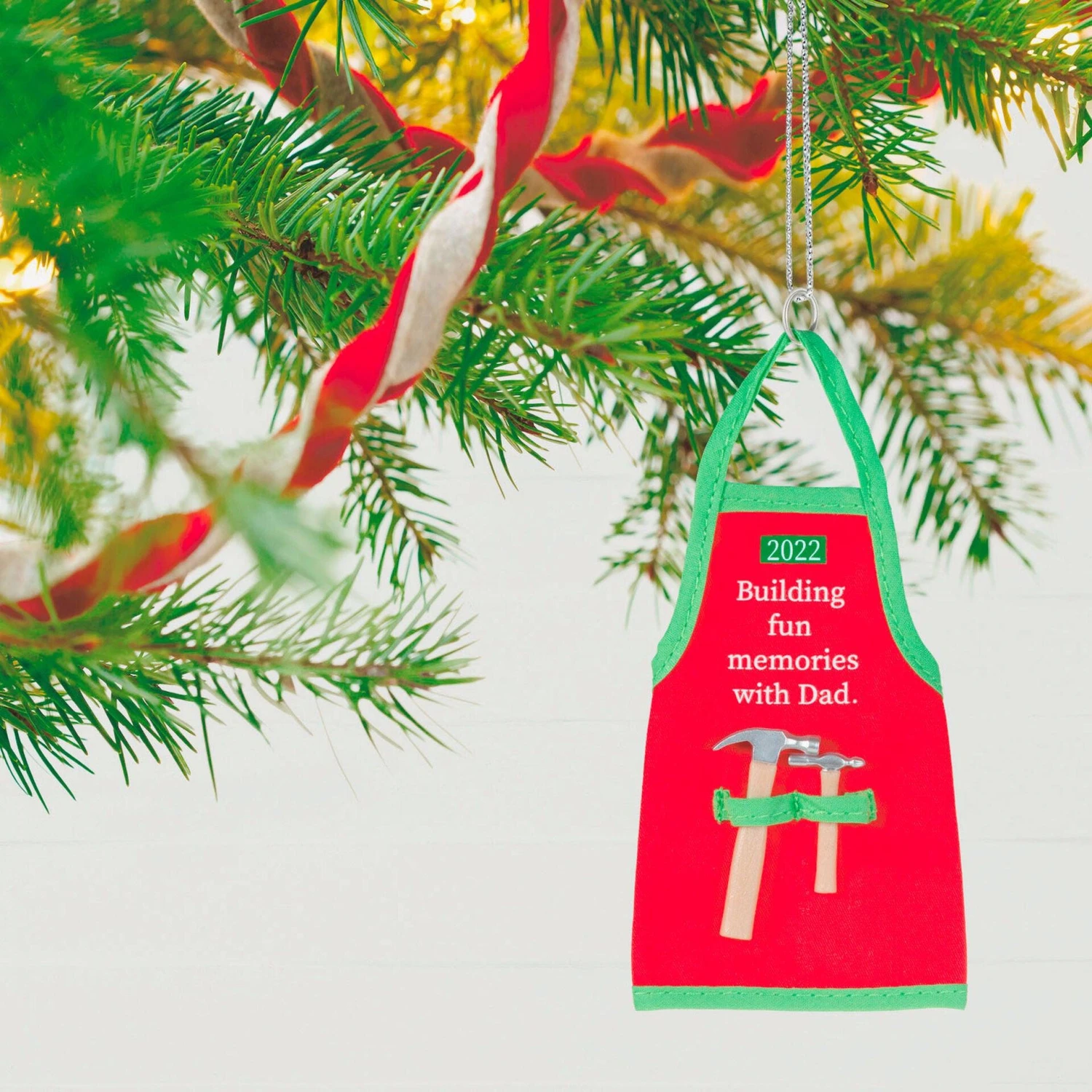 Hallmark Memories With Dad Tool Apron 2022 Fabric Ornament 3 Hallmark Memories With Dad Tool Apron 2022 Fabric Ornament - Image 3