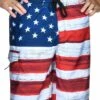 Men's American Flag Inspired Board Shorts Classic Red