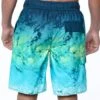 Men's Swim Shorts With Cargo Pocket And Full Elastic Waist