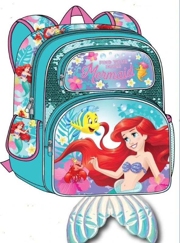 Mermaid 3D 12" Backpack With Sequin All Over Print 1 Mermaid 3D 12" Backpack With Sequin All Over Print