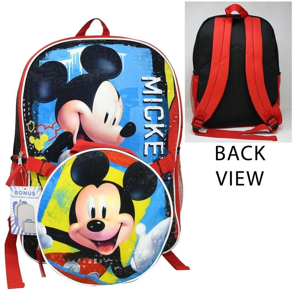 Mickey 16 Backpack With Shaped Lunch Bag 1 Mickey 16 Backpack With Shaped Lunch Bag