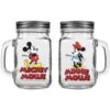 Mickey & Minnie Couple Jar Salt & Pepper Shaker, Clear