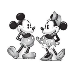 Mickey Minnie Tonal Salt & Pepper Shaker, Gray