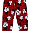 Mickey Mouse All Over Mens Printed Pajama Pant Red