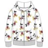 Mickey Mouse Zipper Sweatshirt Hoodie White