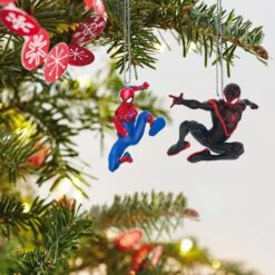 Hallmark Mini Marvel Spider-Man And Miles Morales Ornaments, Set Of 2 -Toys Gift Store mini marvel spider man and miles morales ornaments set of 2 7 33074948276408