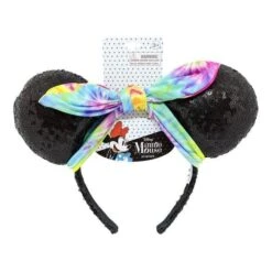 Minnie Ears Headband With Knotted Bow Tie Dye