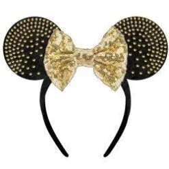 Minnie Ears Headband With Rhinestones Black