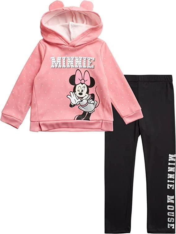 Minnie Fleece Hoodie Legging Set Pink/Black 1 Minnie Fleece Hoodie Legging Set Pink/Black
