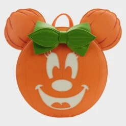 LOUNGEFLY Minnie Mouse Glow In The Dark Pumpkin Mini Backpack