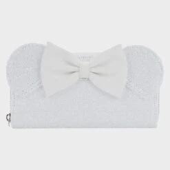 LOUNGEFLY Minnie Mouse Sequin Wedding Zip Around Wallet