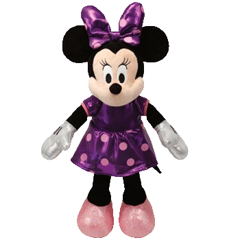 DISNEY TY MINNIE MOUSE - Sparkle Purple Med 1 DISNEY TY MINNIE MOUSE - Sparkle Purple Med