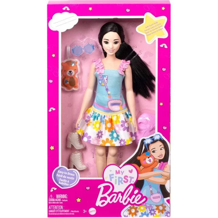 My First Barbie Doll For Preschoolers, Renee Doll With Black Hair, Squirrel And Accessories 1 My First Barbie Doll For Preschoolers, Renee Doll With Black Hair, Squirrel And Accessories