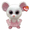 TY Nina White Mouse Medium